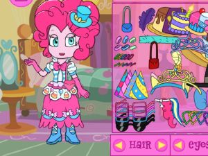 Jeu Mes petits poney equestria girls pinkie tarte robe up up up en ligne