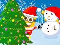 Jeu Guerres de boules de neige de Noël des Minions  en ligne