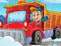 Jeu Puzzle camion d'hiver  en ligne
