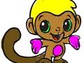 Jeu Retour à l'école: la coloration des singes  en ligne