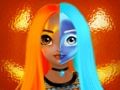 Jeu Tutoriel de maquillage princesse Halloween Halffaces  en ligne