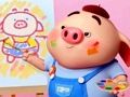 Jeu Retour à l'école livre de coloriage cochon  en ligne