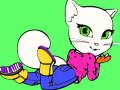 Jeu Livre de coloriage Angela qui parle  en ligne