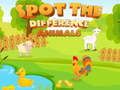 Jeu Repérez les animaux de différence  en ligne