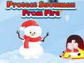 Jeu Protégez le bonhomme de neige du feu  en ligne