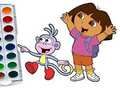 Jeu Livre de coloriage Dora l'exploratrice  en ligne