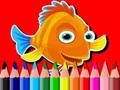 Jeu Retour à l'école : livre de coloriage de poisson  en ligne