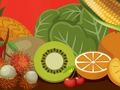 Jeu Mot de fruits et légumes pour les enfants  en ligne