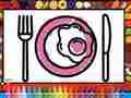 Jeu Assiette à dîner colorée et décorée  en ligne