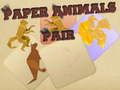 Jeu Paire d'animaux en papier  en ligne