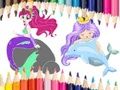Jeu Livre de coloriage sirène  en ligne