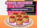 Jeu Rotolo aux épinards du cours de cuisine de Sara  en ligne