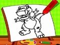 Jeu Dinosaure à colorier facile pour les enfants  en ligne