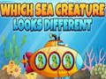 Jeu Quelle créature marine semble différente  en ligne