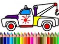 Jeu Retour à l'école : livre de coloriage de camions  en ligne