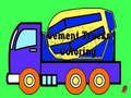 Jeu Coloriage de camions de ciment  en ligne