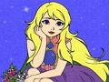 Jeu Princesse livre de coloriage paillettes  en ligne
