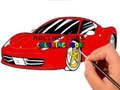 Jeu Livre de coloriage de voitures de course  en ligne