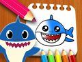 Jeu Livre de coloriage bébé requin  en ligne