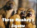Jeu Le puzzle des trois singes  en ligne
