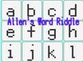 Jeu L'énigme du mot d'Allen  en ligne