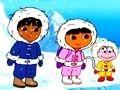Jeu Dora trouve 5 différences  en ligne