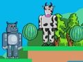 Jeu Hippopotame contre vache monstre  en ligne
