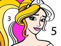 Jeu Coloriage princesse par numéro  en ligne