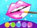 Jeu Jeu de coloriage de lèvres scintillantes  en ligne