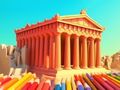 Jeu Livre de coloriage : Temple du Parthénon  en ligne