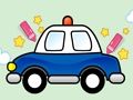 Jeu Voiture de police facile à peindre  en ligne