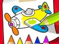 Jeu Livre de coloriage : Avion mignon  en ligne