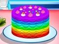 Jeu Cuisson du gâteau arc-en-ciel  en ligne