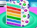 Jeu Faire un gâteau aux confettis arc-en-ciel  en ligne