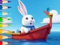Jeu Livre de coloriage : Lapin Voilier  en ligne