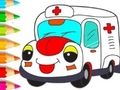 Jeu Livre de coloriage : Ambulance  en ligne