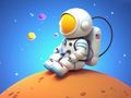 Jeu Livre de coloriage : Spaceman assis  en ligne