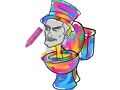 Jeu Coloriage WC Skibidi  en ligne