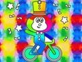 Jeu Livre de coloriage : un singe monte sur un monocycle  en ligne