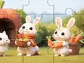 Jeu Puzzle : Lapins aux carottes  en ligne