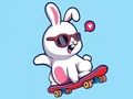 Jeu Livre de coloriage : Skateboard Lapin  en ligne