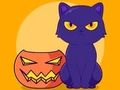 Jeu Livre de coloriage : Chat d'Halloween  en ligne