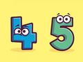 Jeu Livre de coloriage : Numéro 4-5  en ligne
