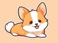 Jeu Livre de coloriage : Corgi  en ligne