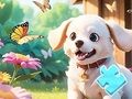 Jeu Puzzle : Chien dans le jardin  en ligne