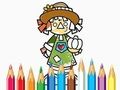Jeu Livre de coloriage : Épouvantail  en ligne
