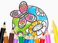 Jeu Livre de coloriage : Papillon avec fleur  en ligne