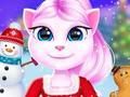 Jeu Jeu de décoration de Noël pour fille chat  en ligne