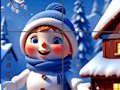 Jeu Puzzle de bonhomme de neige heureux  en ligne