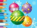 Jeu Livre de coloriage : Boules de décoration de Noël  en ligne
